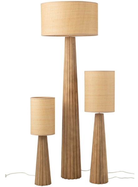 J-line Hnědá stojací lampa Umbrella 157 cm