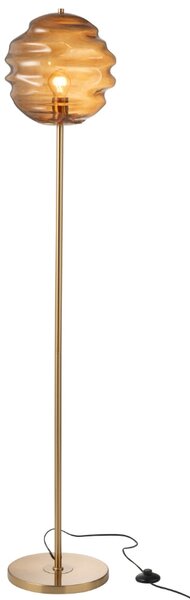 J-line Hnědá skleněná stojací lampa Honeycomb 156 cm