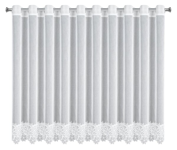 ZÁCLONA NA KROUŽCÍCH ARTEMIDA 350X145 CM BÍLÁ