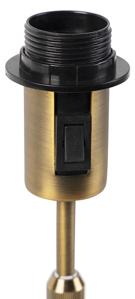 Stolní lampa bronzová s lněným stínítkem taupe 35 cm - Parte