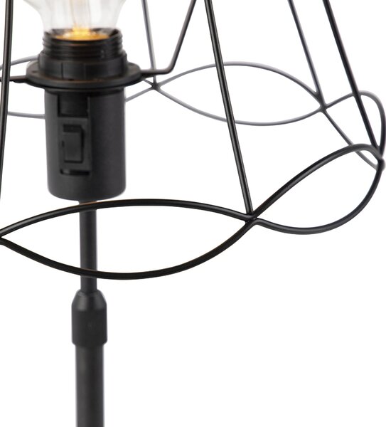 Stolní lampa černá s rámem Granny 30 cm nastavitelná - Parte