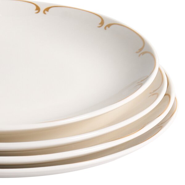 Sada 24 kusů nádobí CHAROLI Porcelán Bílá/Zlatá