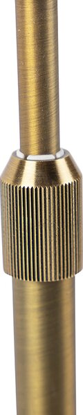 Stolní lampa bronzová s lněným stínítkem taupe 35 cm - Parte