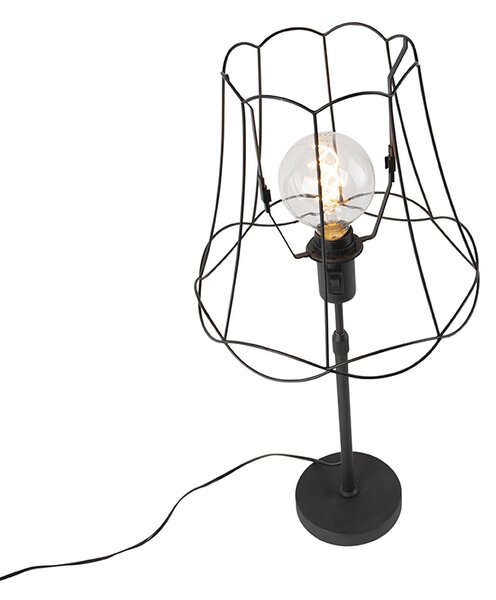 Stolní lampa černá s rámem Granny 30 cm nastavitelná - Parte