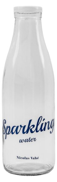 Skleněná lahev na vodu s nápisy Still / Sparkling 1 l Still