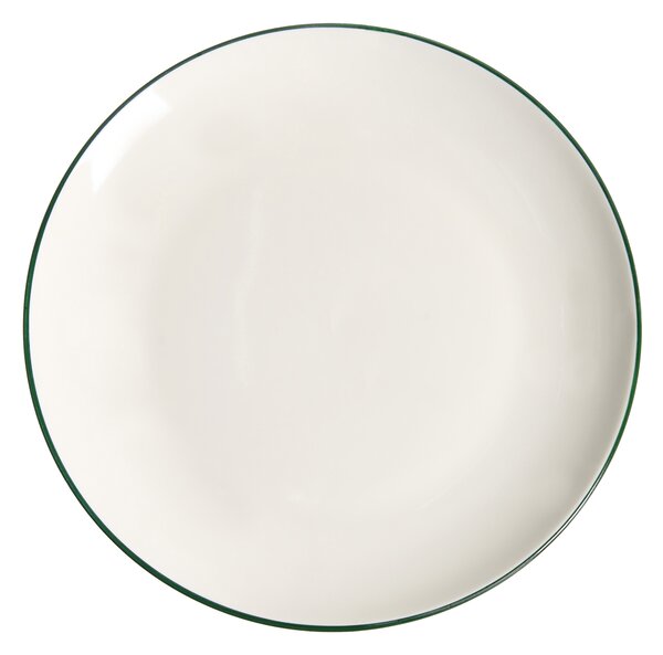 Sada 24 kusů nádobí CUMIN Porcelán Krémově bílá/Zelená