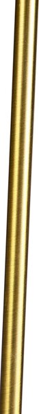 Stojací lampa bronzová s lněným stínítkem taupe 45 cm nastavitelná - Parte