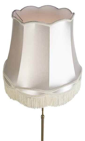 Stojací lampa bronzová s abajurem Granny krémová 45 cm nastavitelná - Parte