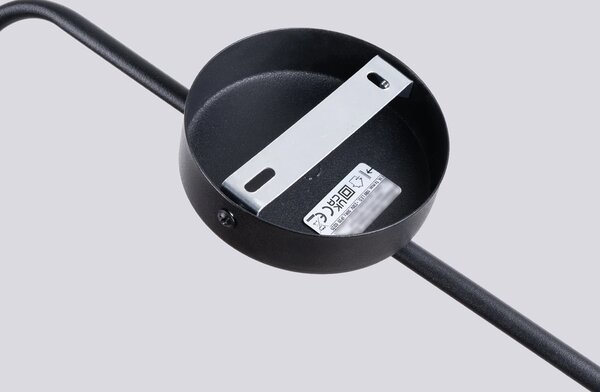 Nástěnné svítidlo Nox, 1x černé kovové stínítko, vypínač