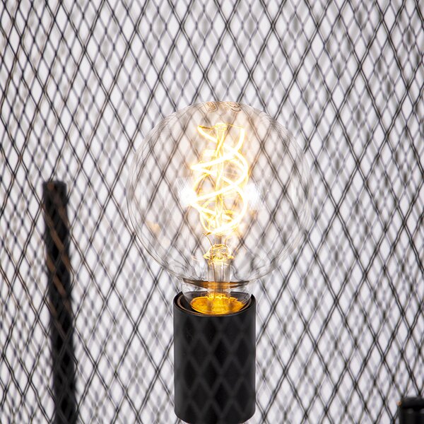 Moderní stojací lampa černá - Bliss Mesh