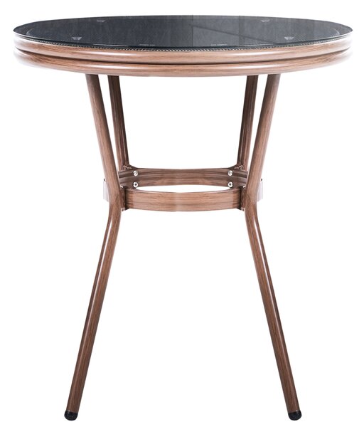 Bistro stolek RIFREDDO 70 cm 70 cm Bezpečnostní sklo Šedá