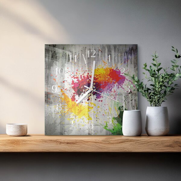 Skleněné hodiny Skvrny zskb-30x30-00083447