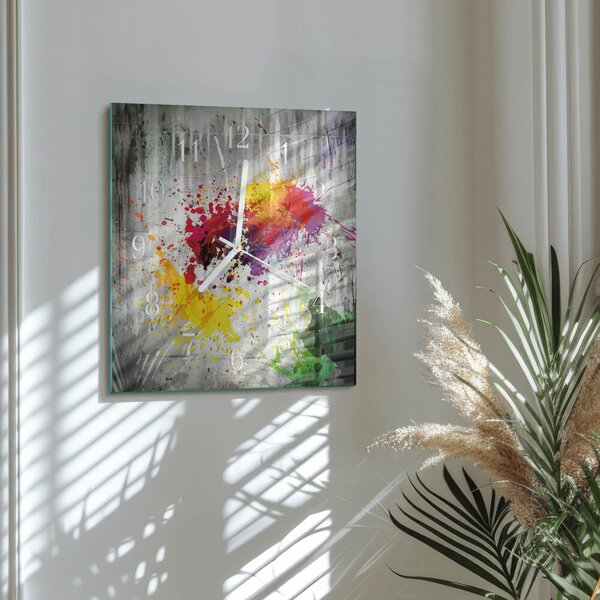 Skleněné hodiny Skvrny zskb-30x30-00083447