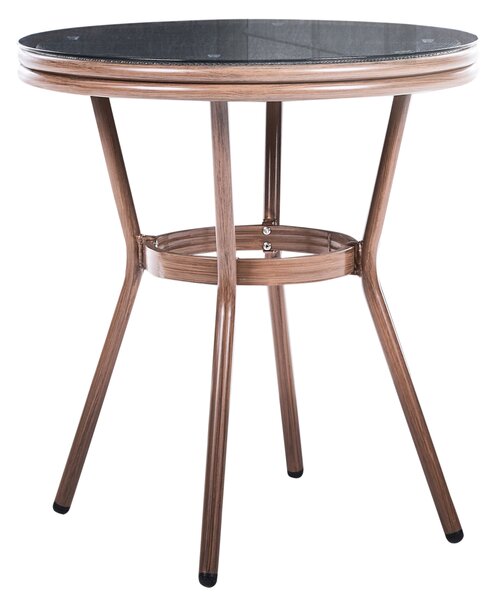 Bistro stolek RIFREDDO 70 cm 70 cm Bezpečnostní sklo Šedá