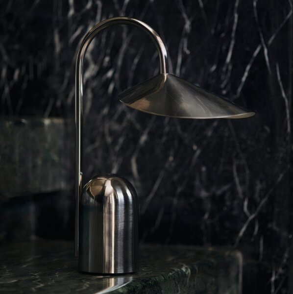 FERM LIVING Přenosná lampa Arum, Stainless Steel