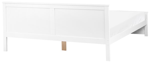 Postel Borovicové dřevo SABRAN 180 x 200 cm Bílá