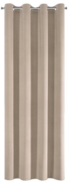 ZÁVĚS NA KROUŽCÍCH MEGI 140X250 CM BÉŽOVÁ