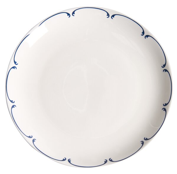 Sada 24 kusů nádobí CHAROLI Porcelán Bílá/Modrá