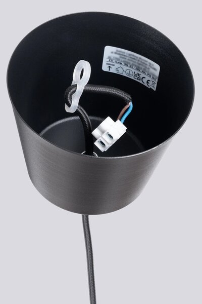 Závěsné svítidlo Bilo, 1x černé kovové stínítko