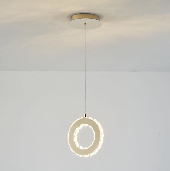 Zuma Line MD3713-1-3GT - LED Stm. lustr na lanku GIRONA LED/10W/230V zlatá