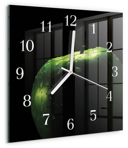 Skleněné hodiny Jablko zskb-30x30-00084736
