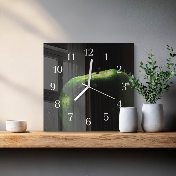 Skleněné hodiny Jablko zskb-30x30-00084736