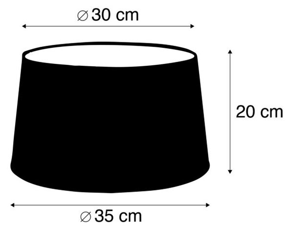 Lněné stínidlo černé 35 cm