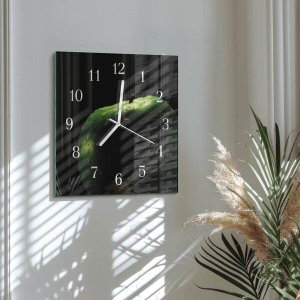 Skleněné hodiny Jablko zskb-30x30-00084736