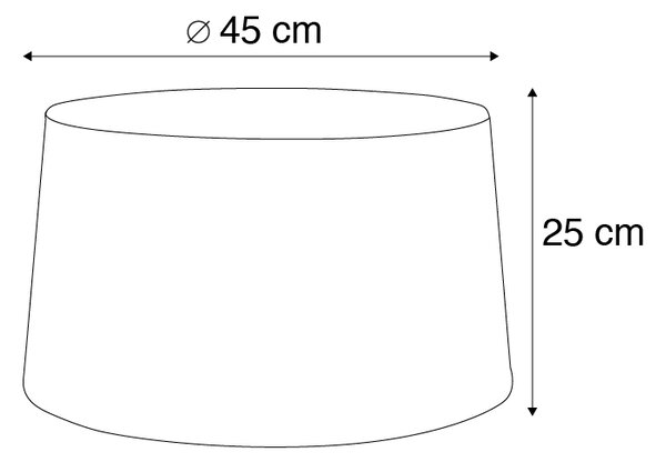 Lněný stínidlo bílé 45 cm