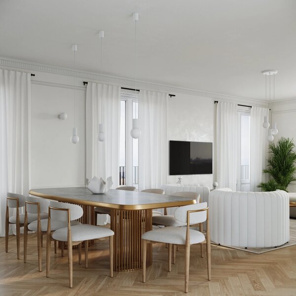 Stolní lampa Halo, 1x bílé skleněné stínítko, w