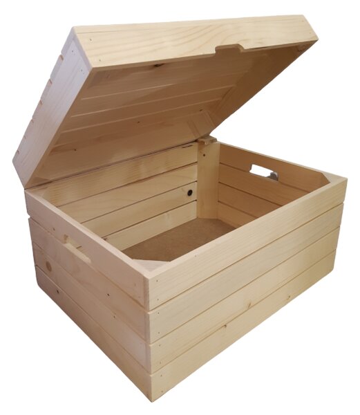 Dřevěný box s víkem 48x36x 26,5 cm
