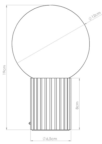 Stolní lampa Halo, 1x bílé skleněné stínítko, be