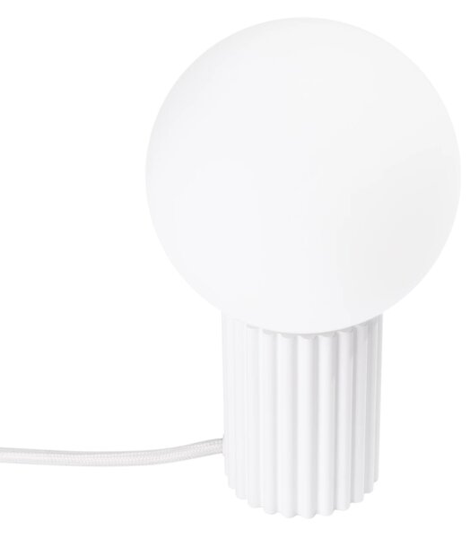 Stolní lampa Halo, 1x bílé skleněné stínítko, w