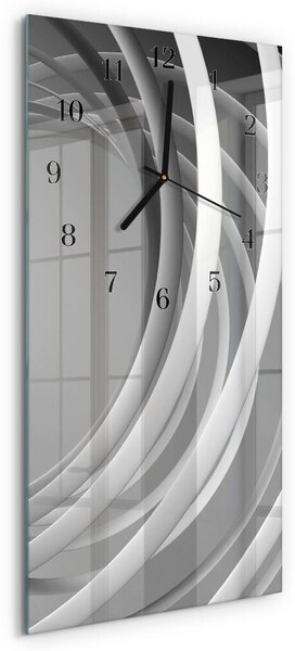 Skleněné hodiny vertikální Abstraktní kruhy zsppc-30x60-00260400