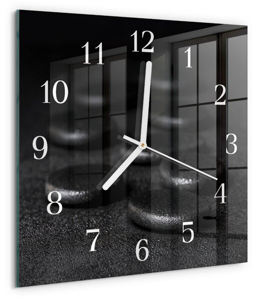 Skleněné hodiny Zenové kameny zskb-30x30-00094614