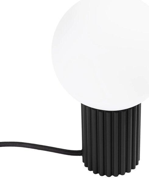 Stolní lampa Halo, 1x bílé skleněné stínítko, b