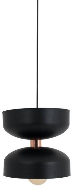 Nordic Design Černé kovové závěsné světlo Femme S