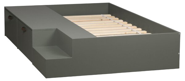 WOOOD Zelená dřevěná postel Erniest 80x200 cm