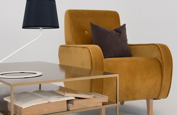 Nordic Design Černá kovová stolní lampa Shadow