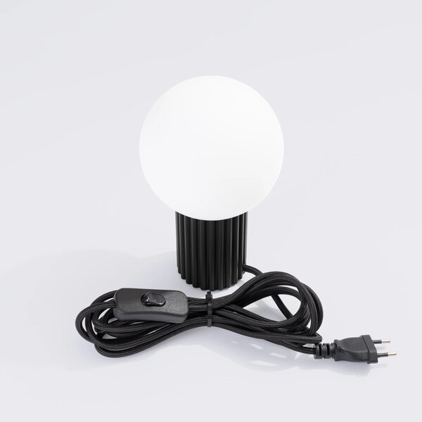Stolní lampa Halo, 1x bílé skleněné stínítko, b