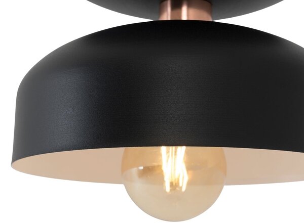 Nordic Design Černé kovové závěsné světlo Femme S