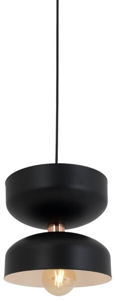 Nordic Design Černé kovové závěsné světlo Femme S