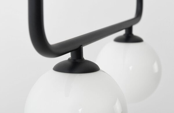 Nordic Design Černé kovové závěsné světlo Cattus 2