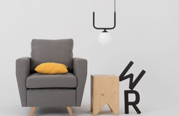 Nordic Design Černé kovové závěsné světlo Cattus 1