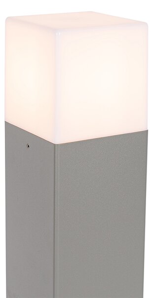 Venkovní lampa 50 cm šedá se zemním hrotem a kabelovou objímkou - Dánsko