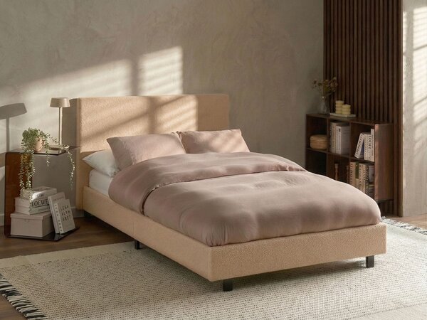 Postel Buklé ALBI 120 x 200 cm Béžová