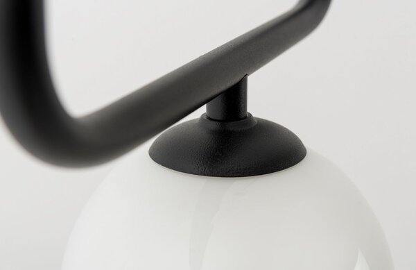 Nordic Design Černé kovové závěsné světlo Cattus 1