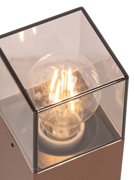 Venkovní lampa 30 cm rezavě hnědá se zemním hrotem a kabelovou objímkou - Denmark