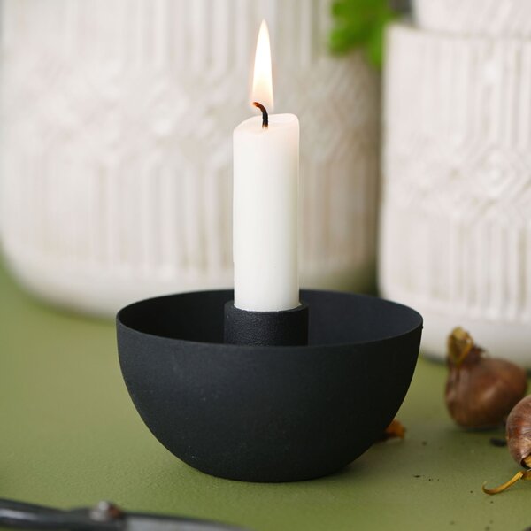 Kovový svícen Black 10,2 cm