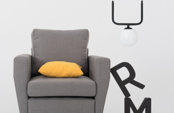 Nordic Design Černé kovové závěsné světlo Cattus 1
